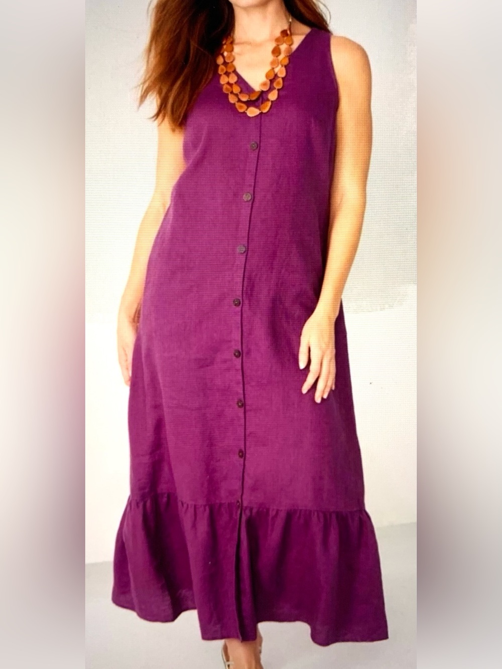 J. Jill 100% Linen Maxi Dress